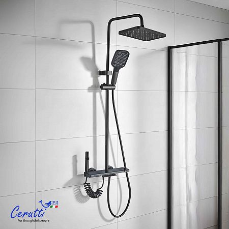 Душевая стойка Ceruttispa TORE графит
