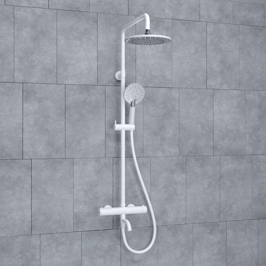 Душевая стойка WasserKraft A188.067.058.WM Thermo белый Soft-touch