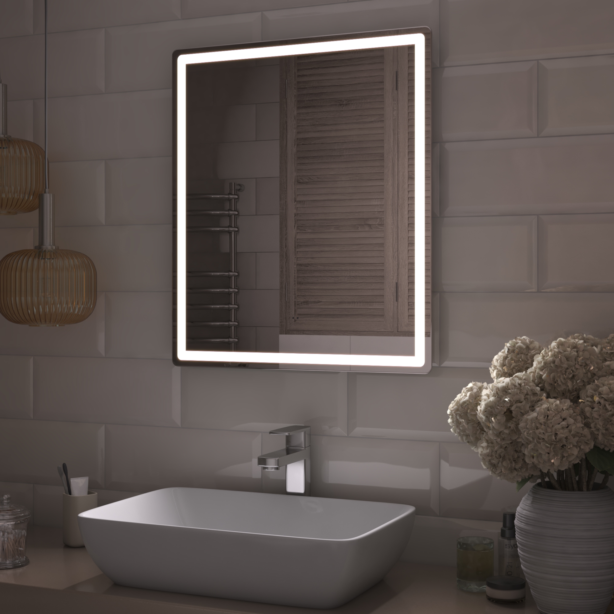 Зеркало Vigo Geometry Classic 600 свет, сенсор