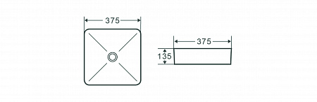 Раковина накладная Terminus Ватикан 375х375х135