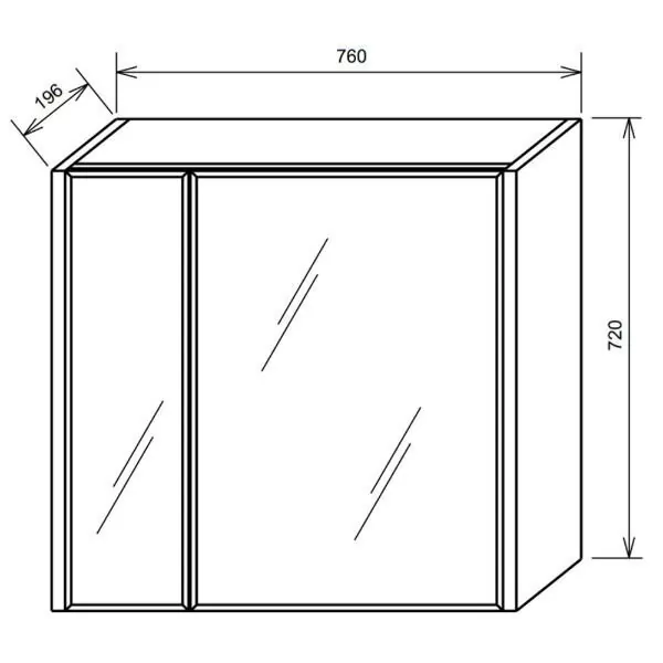 Зеркало-шкаф Sanflor Экко 80 орегон