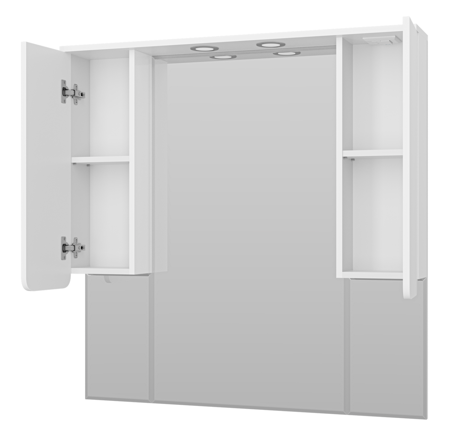 Зеркало со шкафчиком Misty Чегет 105, белый