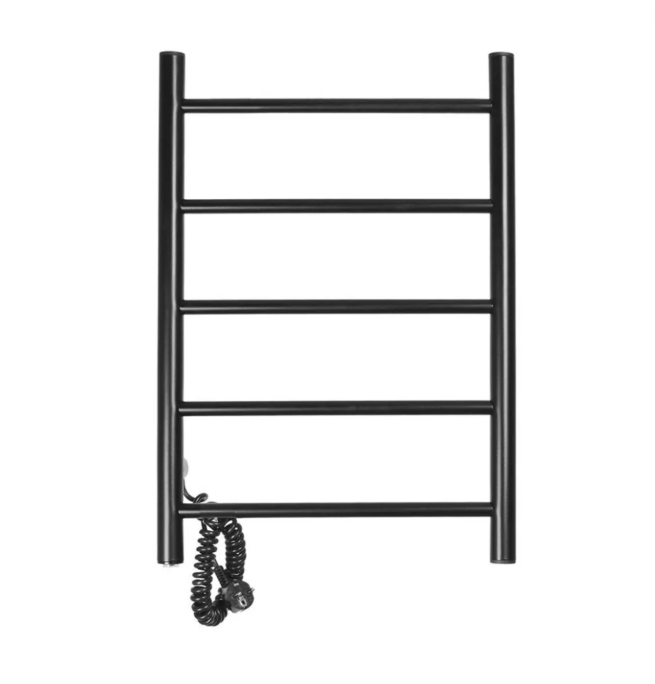 Полотенцесушитель электрический Domoterm Аврора DMT 109-5 50х60 EK L левый, черный матовый