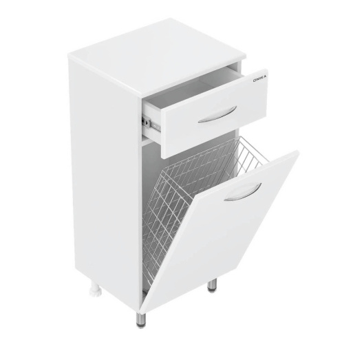 Тумба-комод Onika Каприз 30 с корзиной для белья, белая