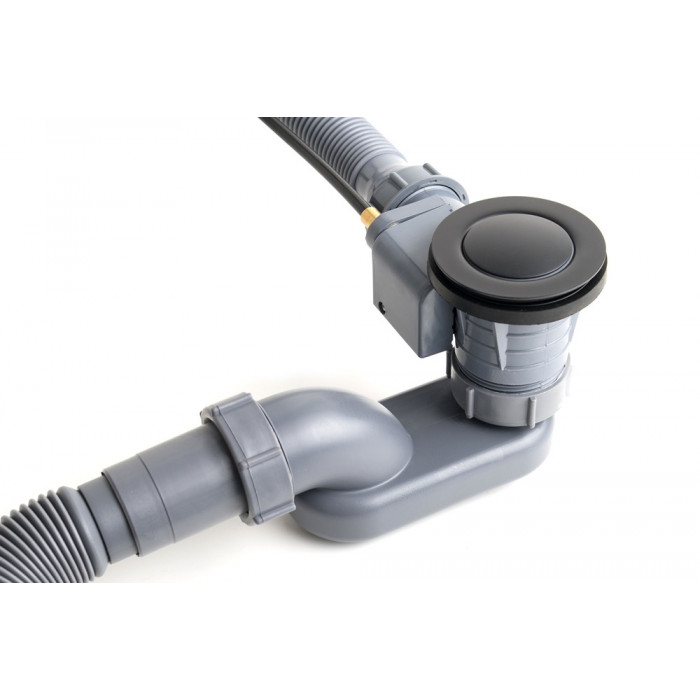 Слив-перелив для ванны автомат Delice DLR000019 оружейная сталь