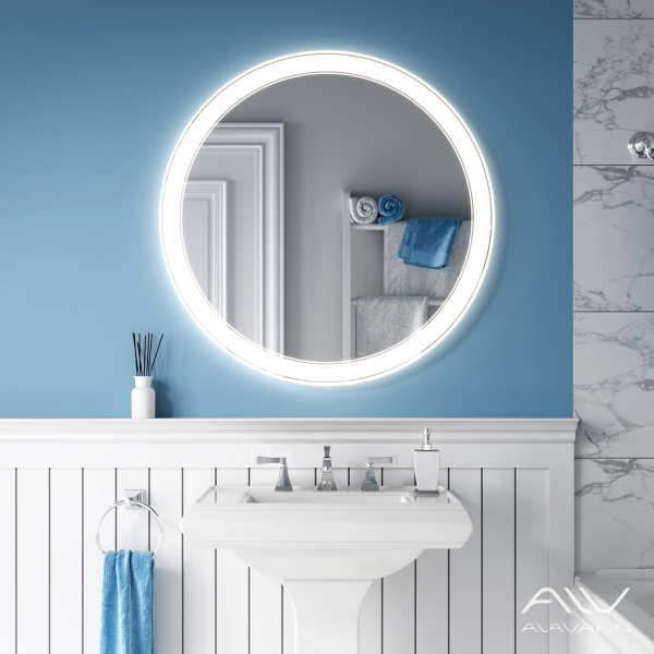 Зеркало Alavann Solis 80 свет, антизапотевание, сенсор