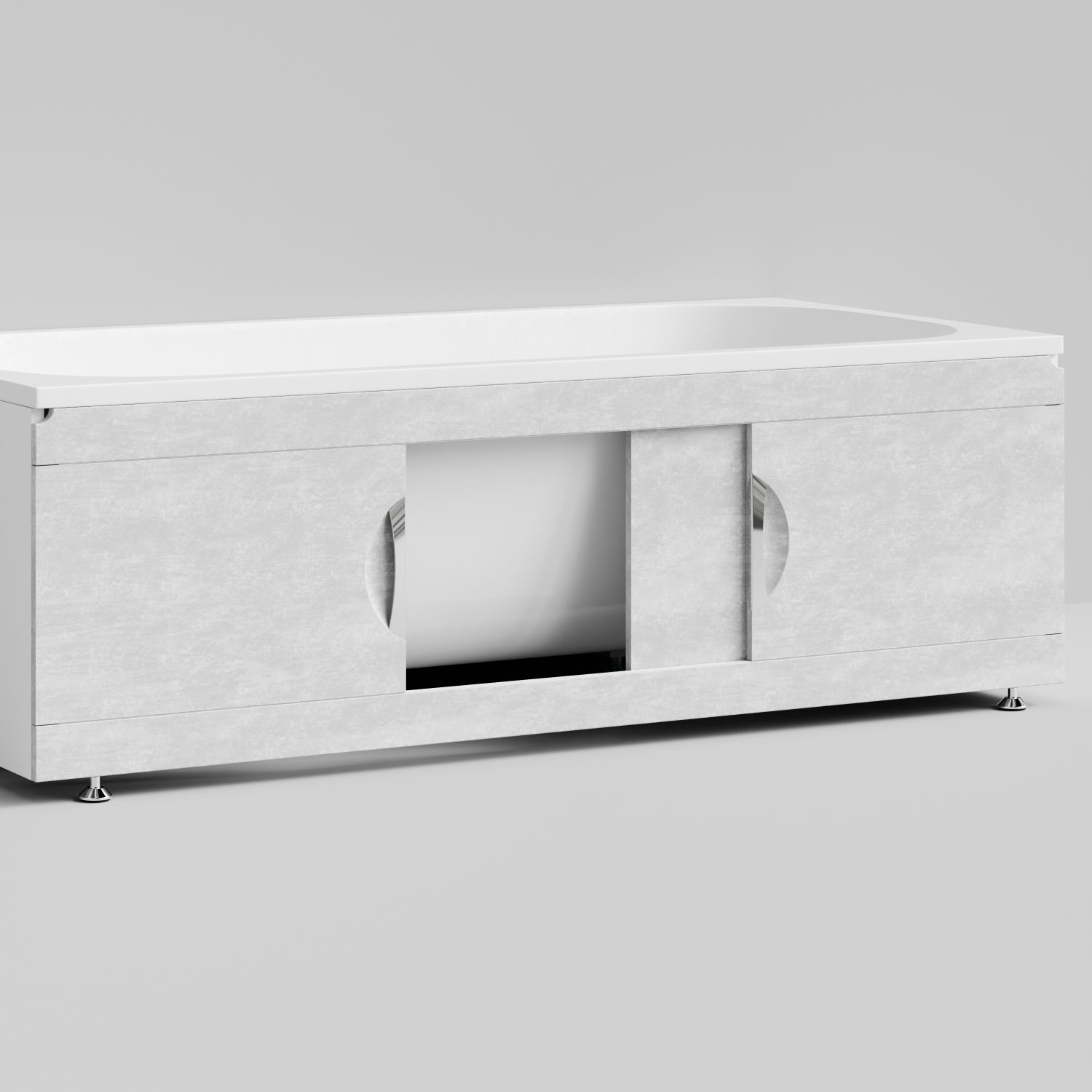 Экран под ванну Vod-ok Топ 170 раздвижной Белый камен