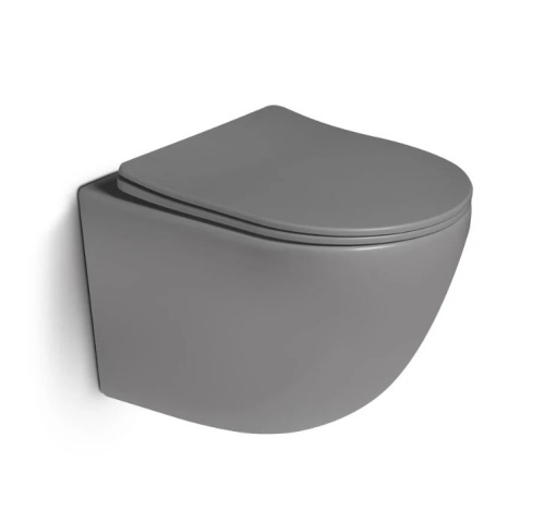 Унитаз SantiLine SL-5005MG подвесной, с микролифтом, серый матовый от магазина Vanna-Vanna.ru!