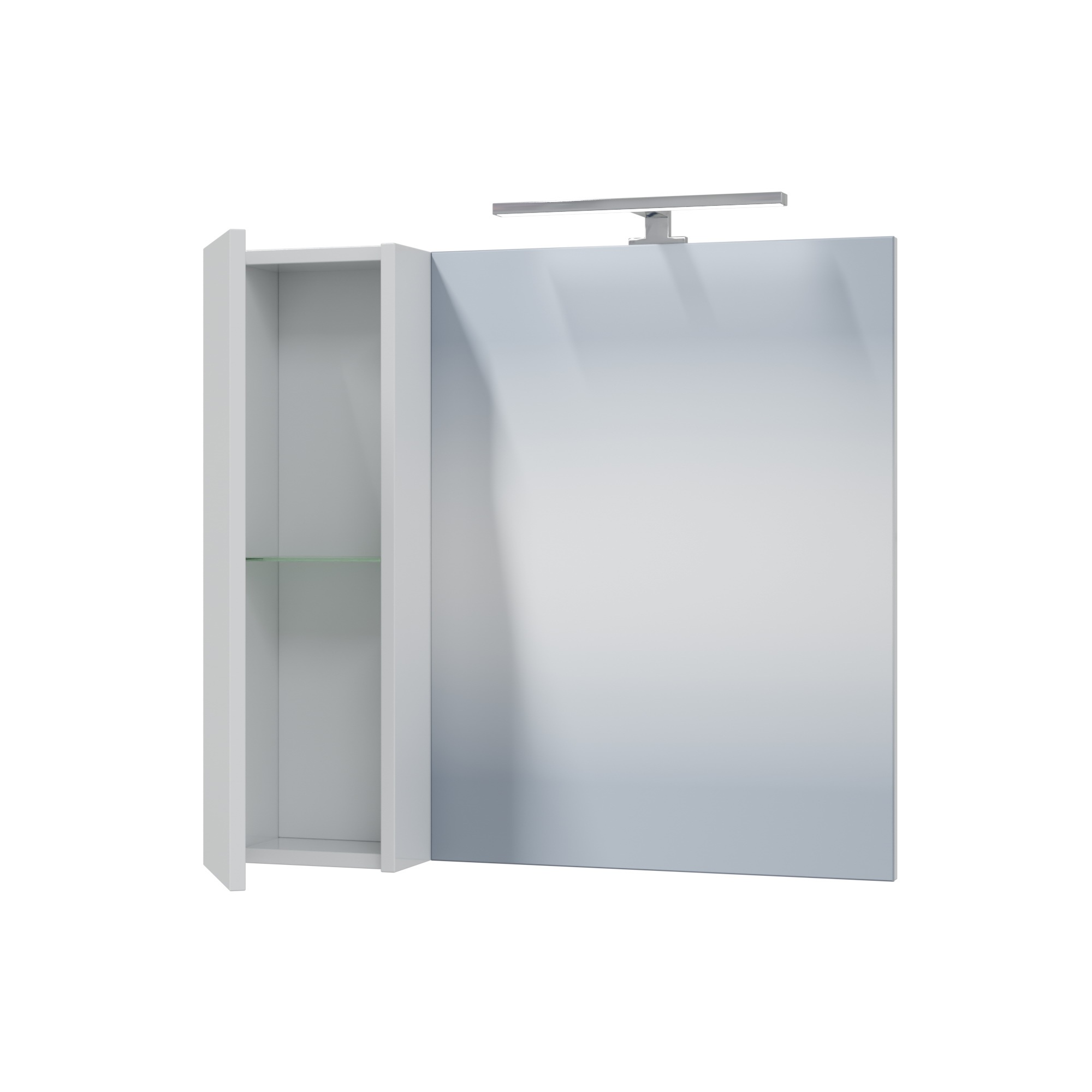 Зеркало со шкафчиком Санта Антарес 70 L свет, белый