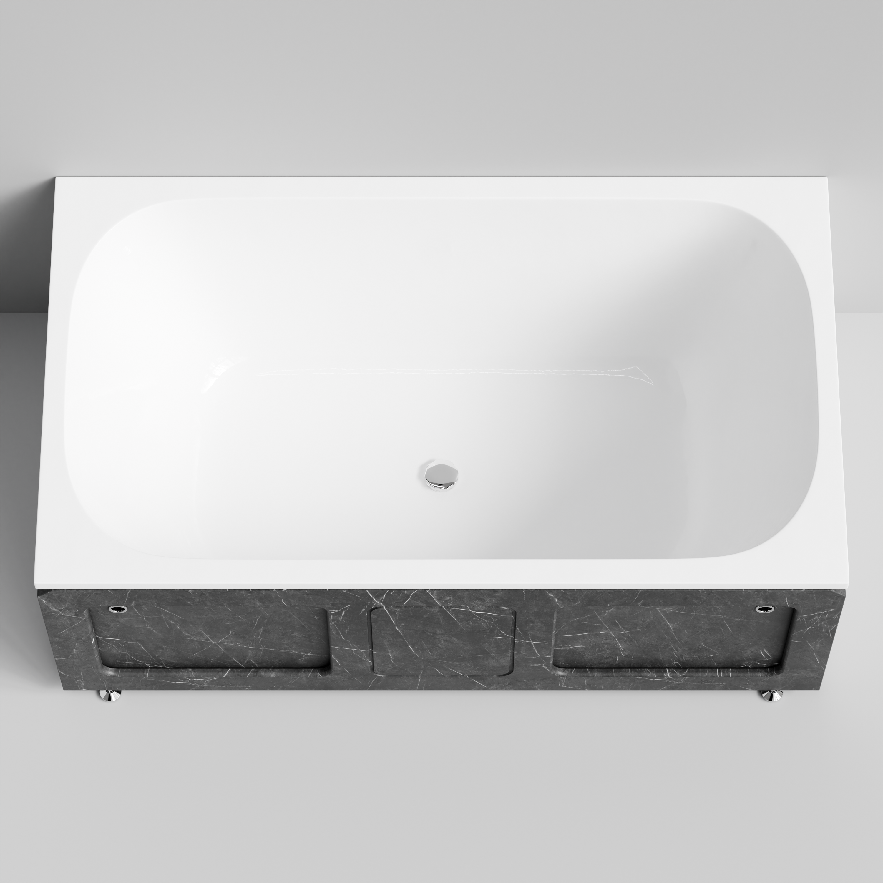 Экран под ванну Vod-ok Хит 150 раздвижной Мрамор Графит софт тач