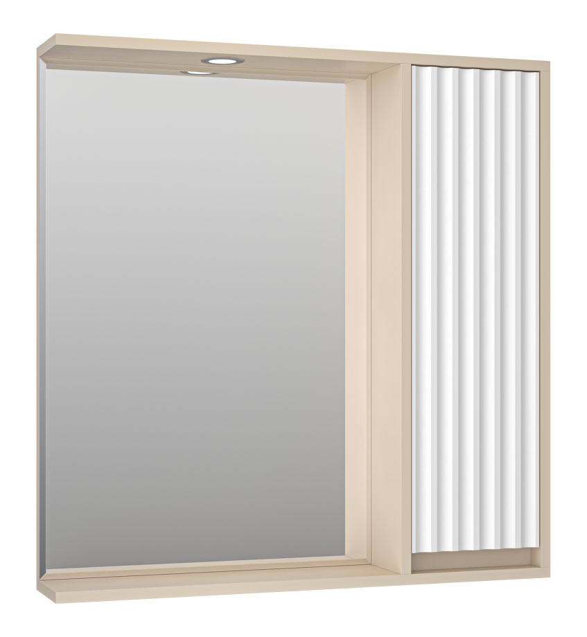 Зеркало-шкаф Brevita Balaton 80 R, белый/бежевый