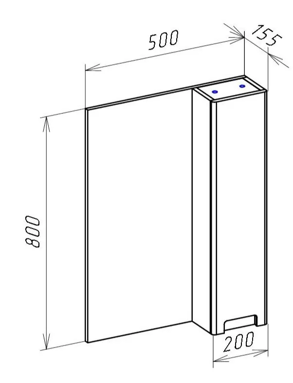 Зеркало-шкаф Bellezza Пегас 50 L белый