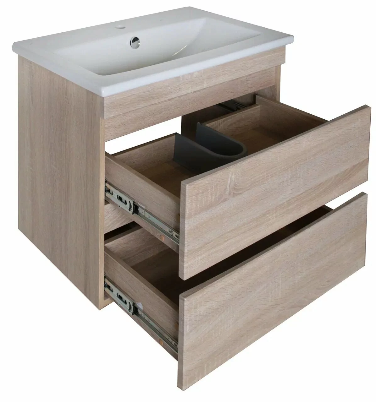 Тумба с раковиной Асб-мебель Лира 60 подвесная, дуб сонома