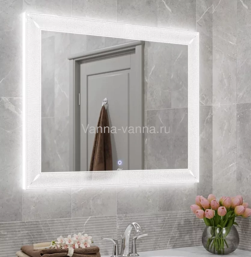 Зеркало Alavann Classic 100 свет, сенсор, белый