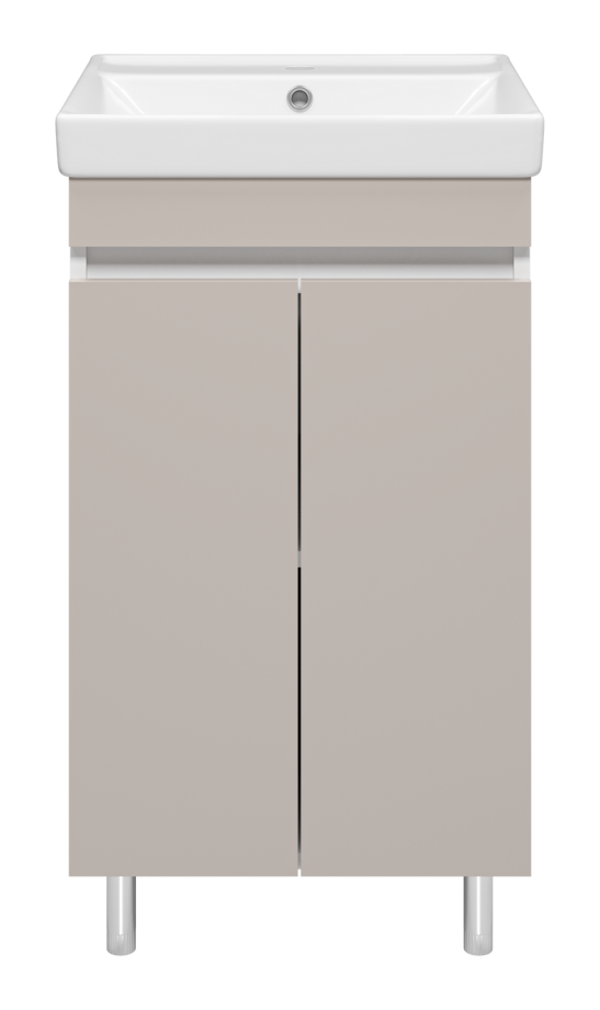Тумба Misty Майна 50 с раковиной Como 50, напольный, сливки/белый