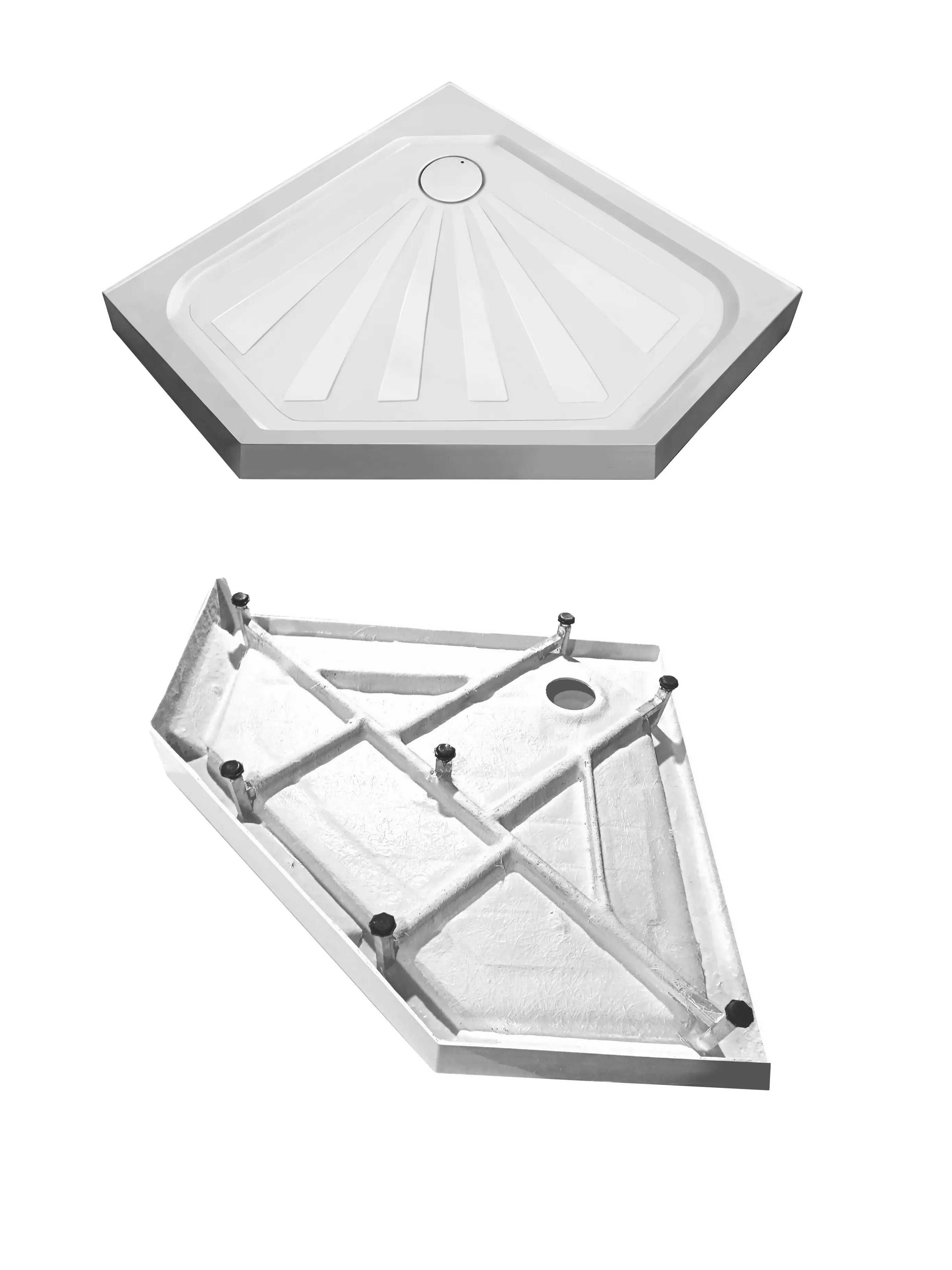 Поддон для душа Cerutti Spa P91 90х90 пятиугольный, акриловый, белый