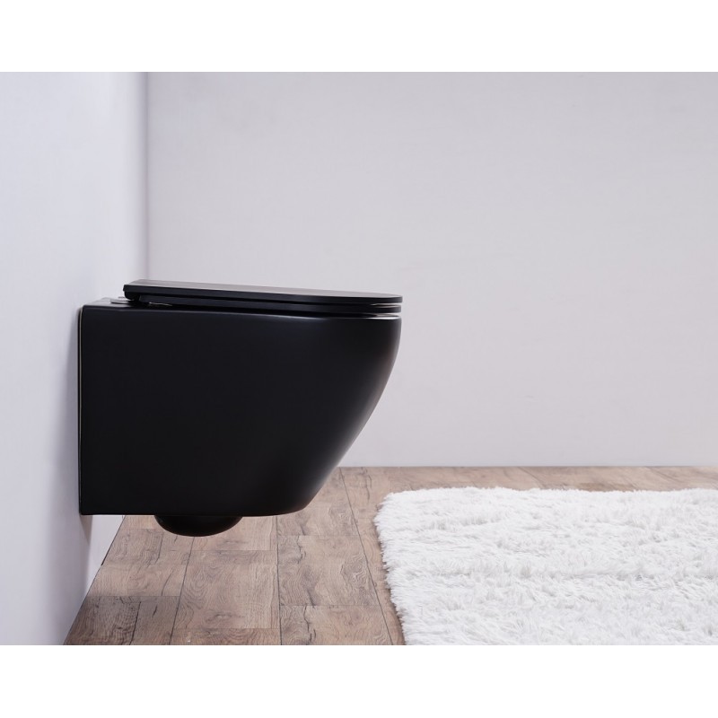 Унитаз подвесной Esbano AZALEA (Matt Black) 480x365x360 от магазина Vanna-Vanna.ru!