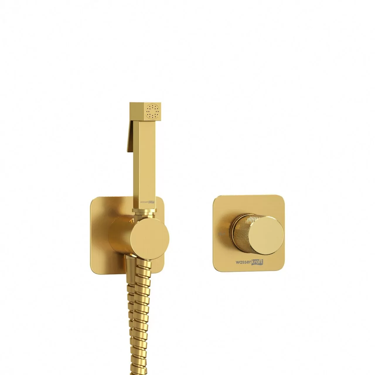 Смеситель с гигиеническим душем WasserKraft Schunter A8251.285.237.213 матовое золото
