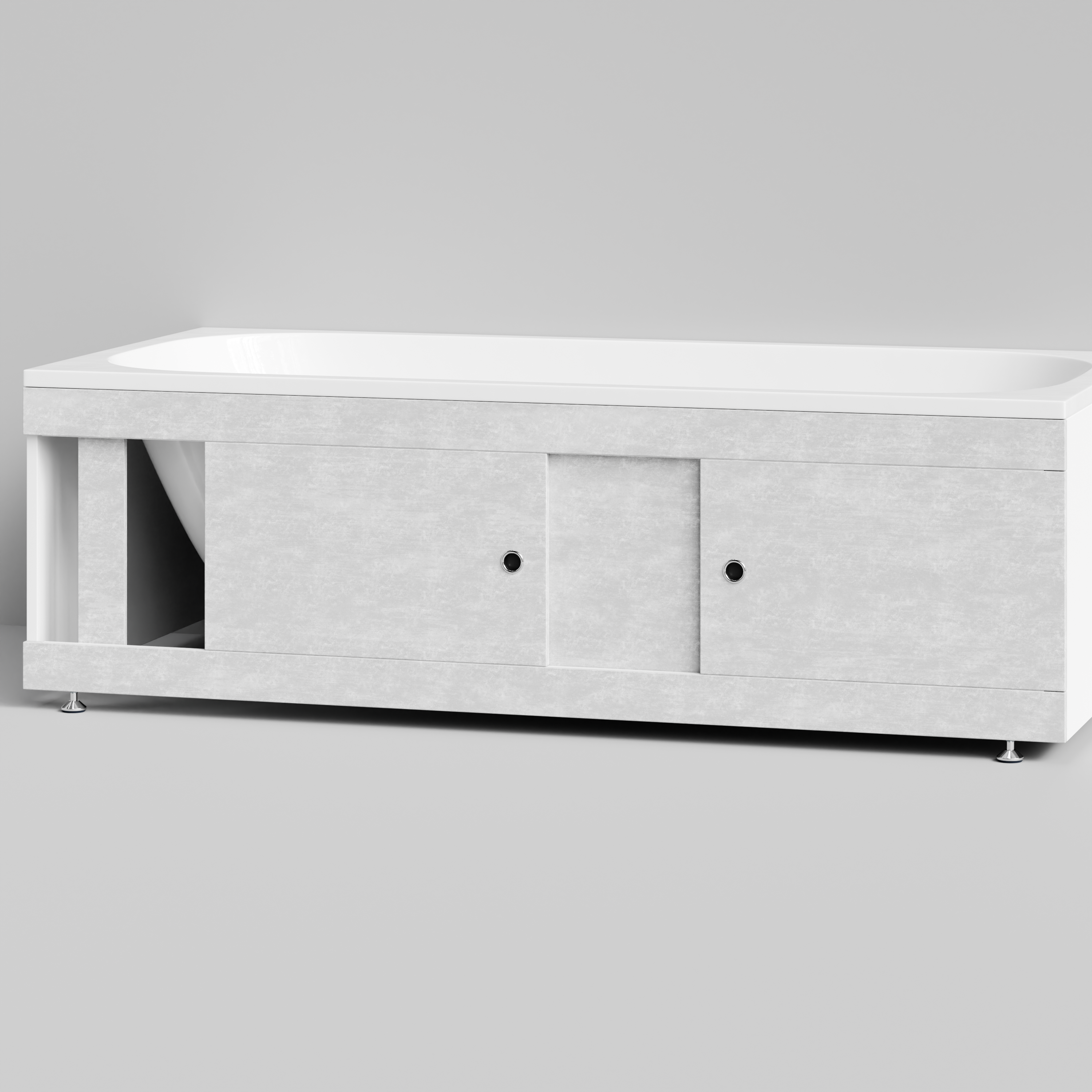 Экран под ванну Vod-ok Купе 180 раздвижной Белый камен