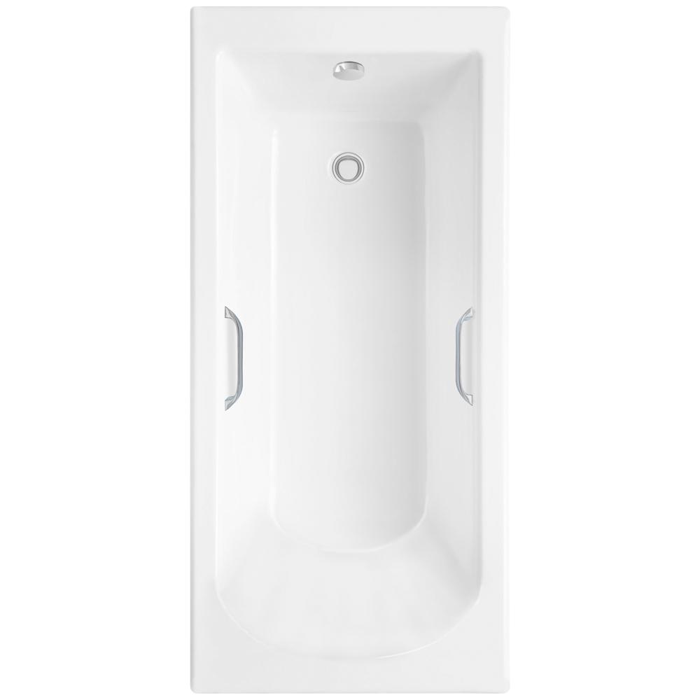 Ванна из литьевого мрамора Delice Scandi 150х70 глянцевая с ручками Хром DLR330023R-G от магазина Vanna-Vanna.ru!