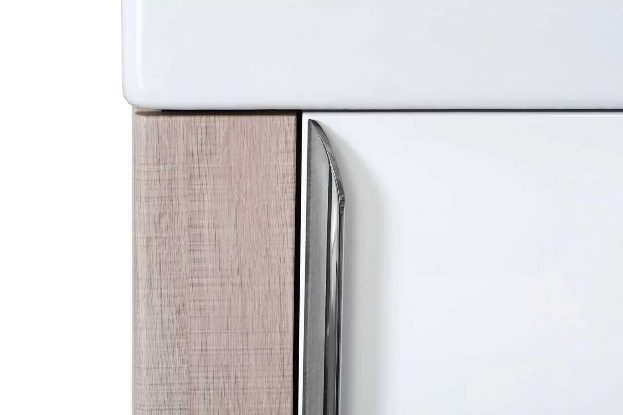 Тумба подвесная Aquaton Вита 45 раковиной Эрис 46, белый/ясень шимо