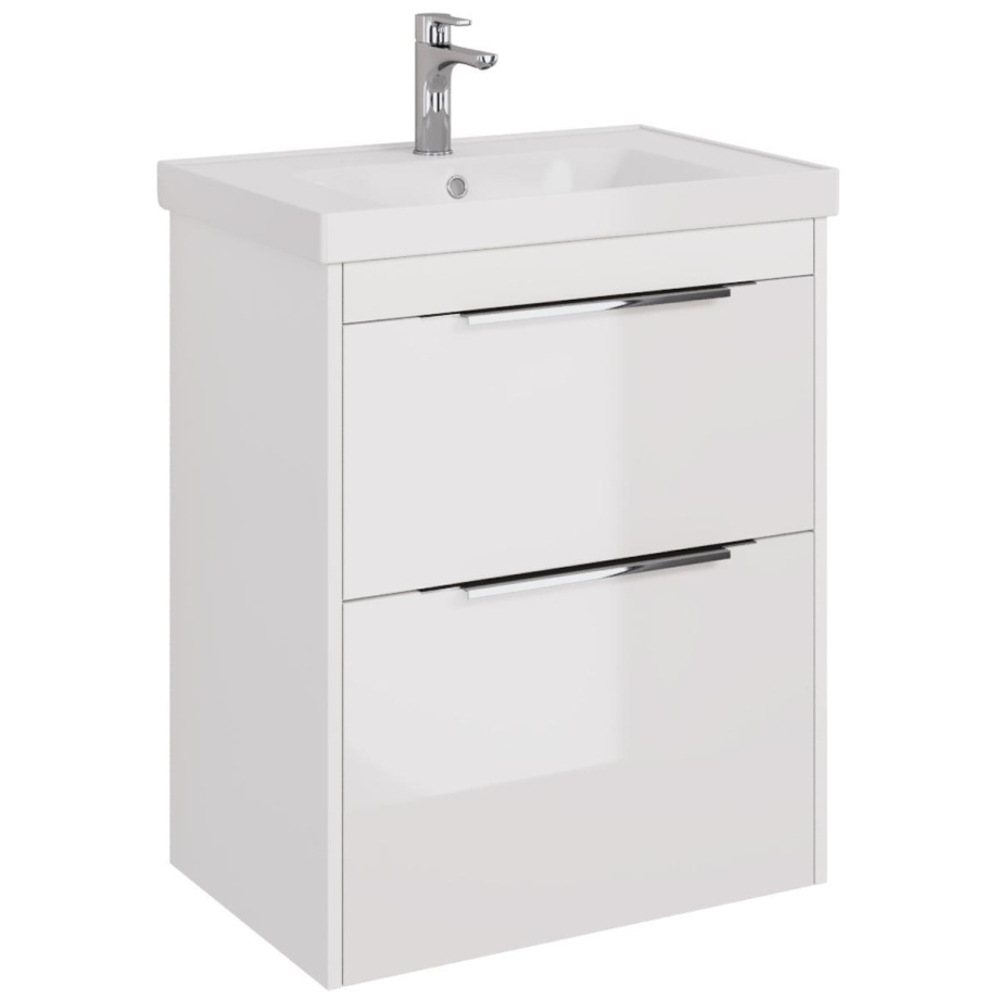 Тумба с раковиной подвесная Dreja Prime 70 см, белый