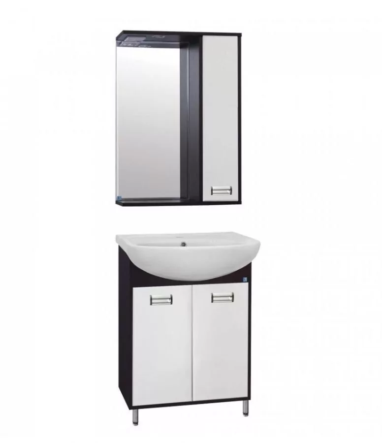 Мебель для ванной Style Line Эко Стиль W №9 60 комплект, напольный, белый, венге