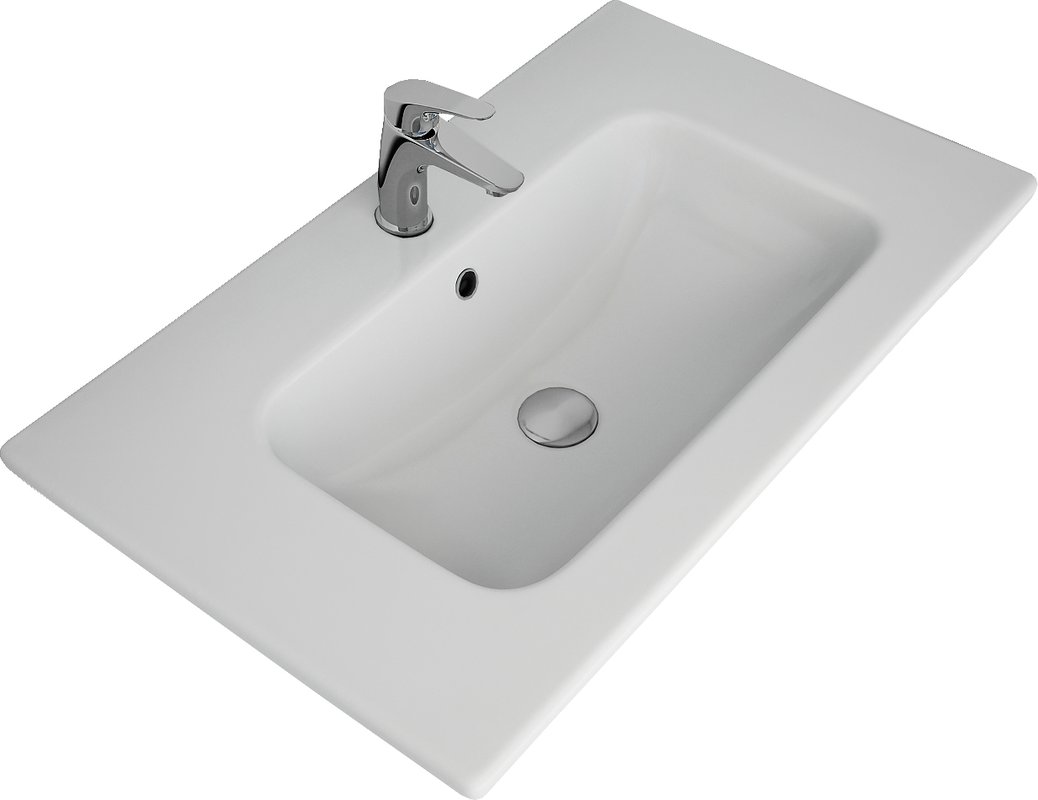 Тумба с раковиной подвесная Dreja Euphoria 80 см, белый