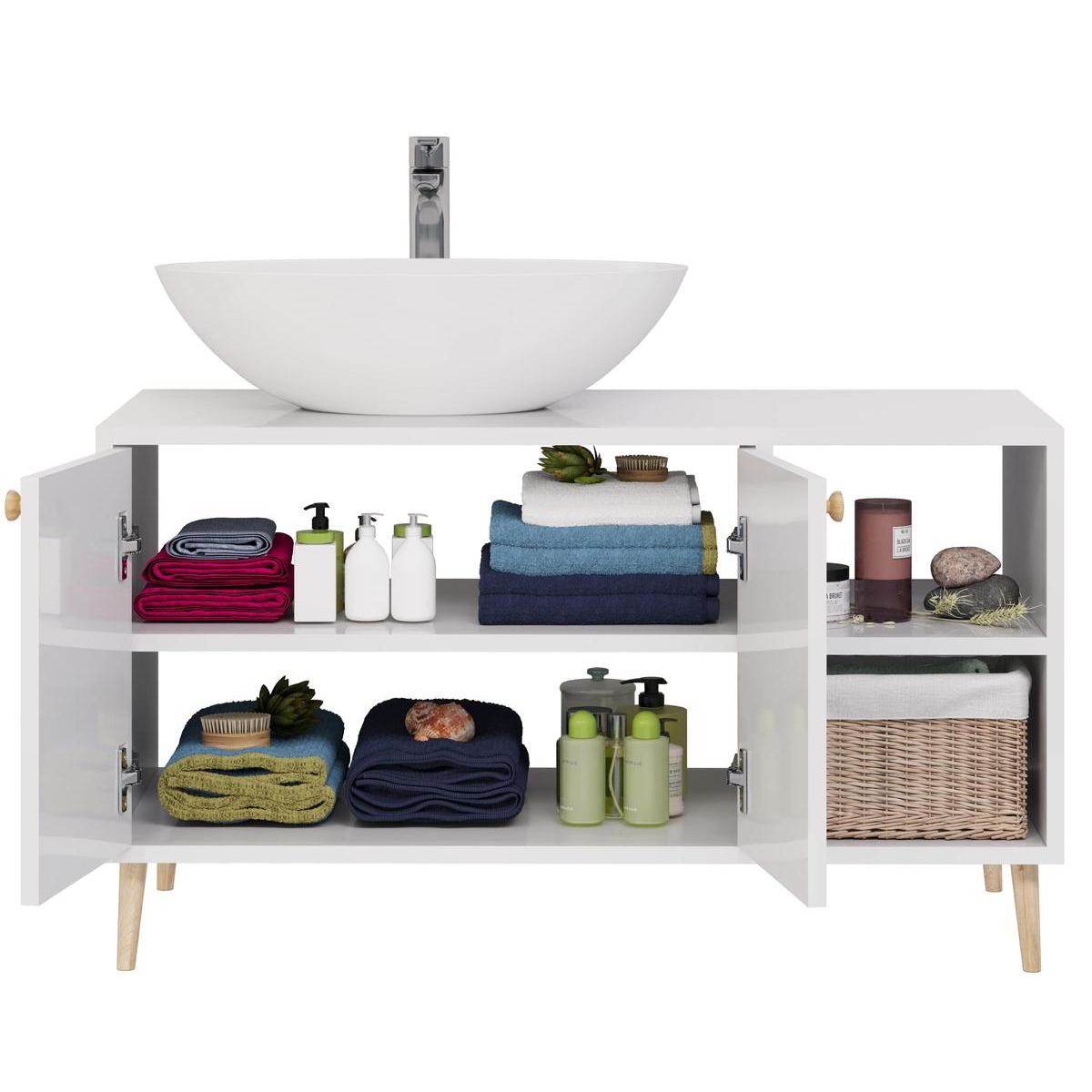 Тумба с раковиной напольная Dreja Luno 100 см, белый