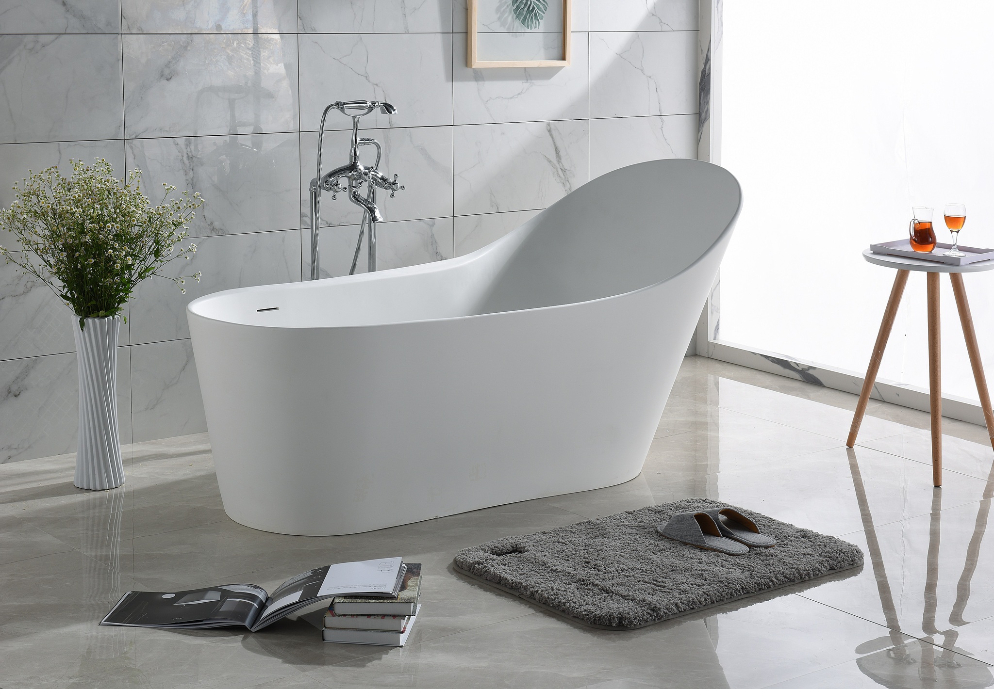 Ванна из искусственного камня Timo solid KIRSTI1785R (1785*760*838)