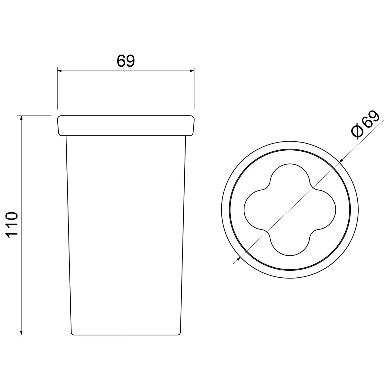 Стакан для щеток Timo Saona 13233/17 матовое золото