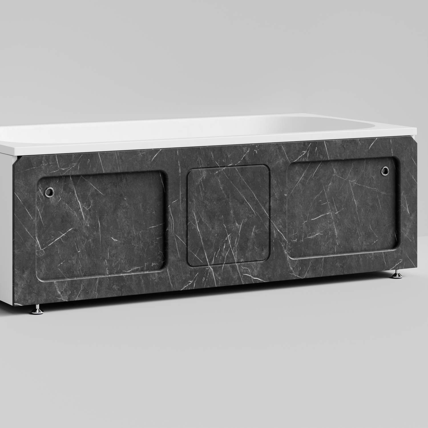 Экран под ванну Vod-ok Хит 170 раздвижной Мрамор Графит софт тач