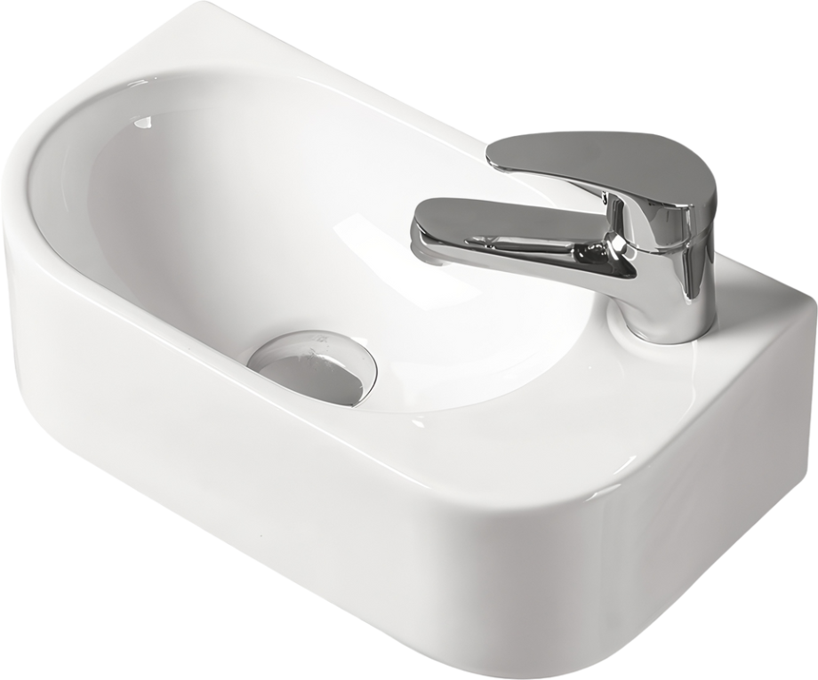 Раковина SantiLine SL-2014L накладная, белый