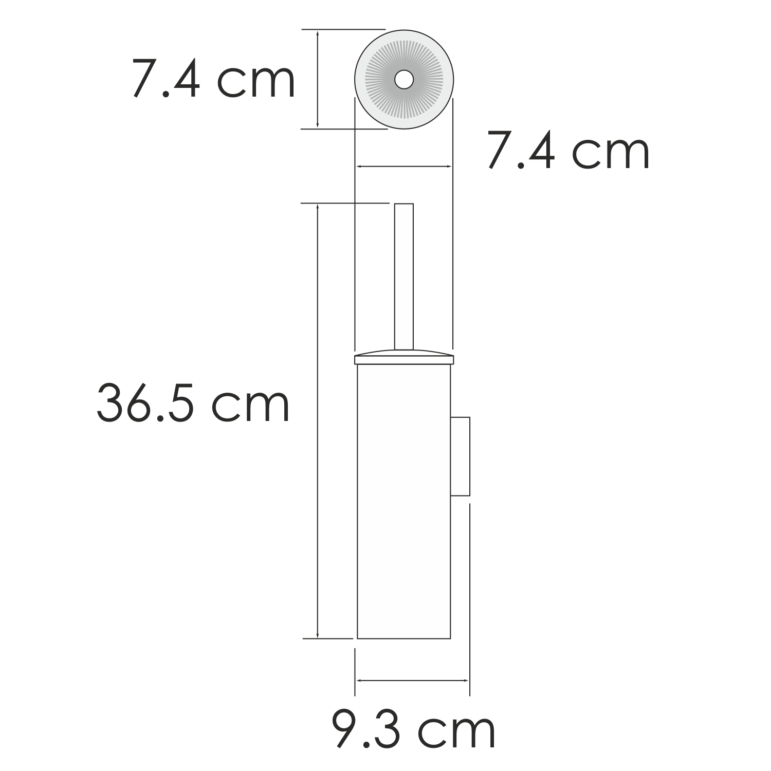 Ершик для унитаза WasserKRAFT K-1087POLISHED BLACK