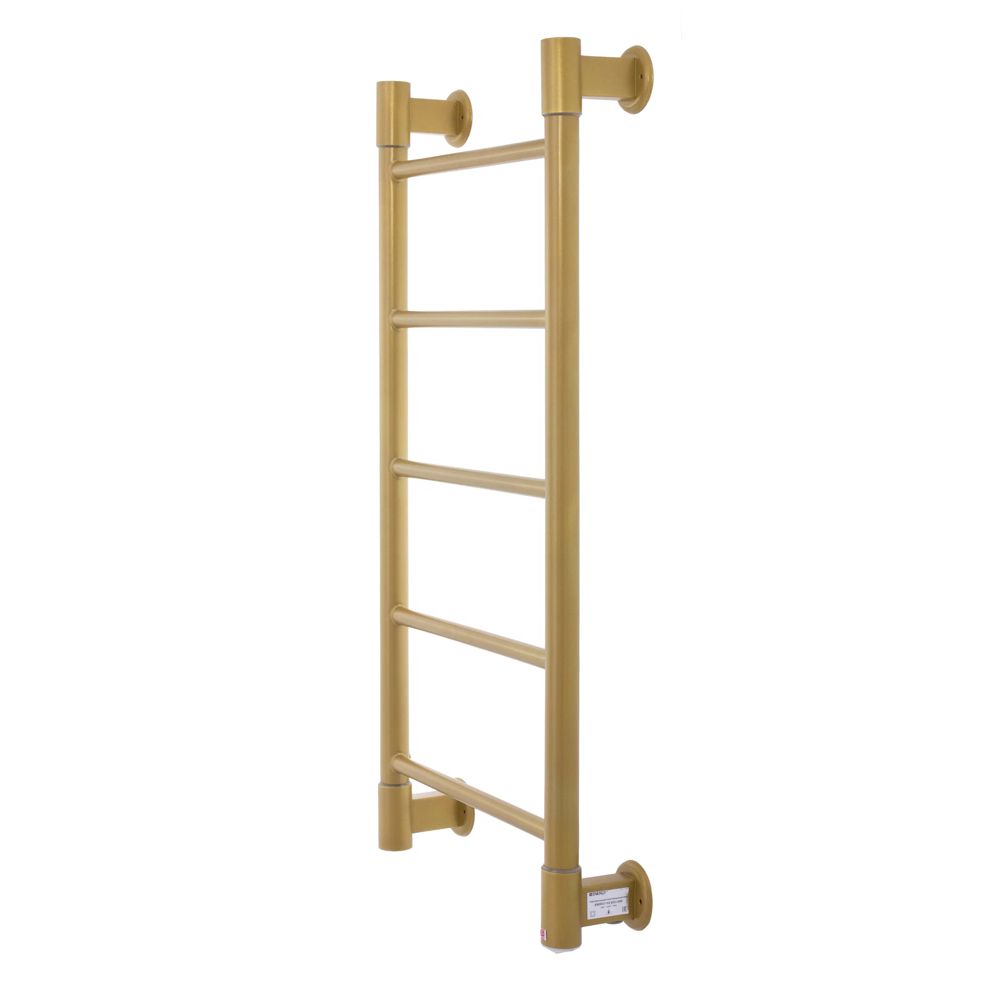 Полотенцесушитель электрический Energy H2 850x400 золото микс, лесенка прямая, сталь AISI304, скрытый/наружный монтаж