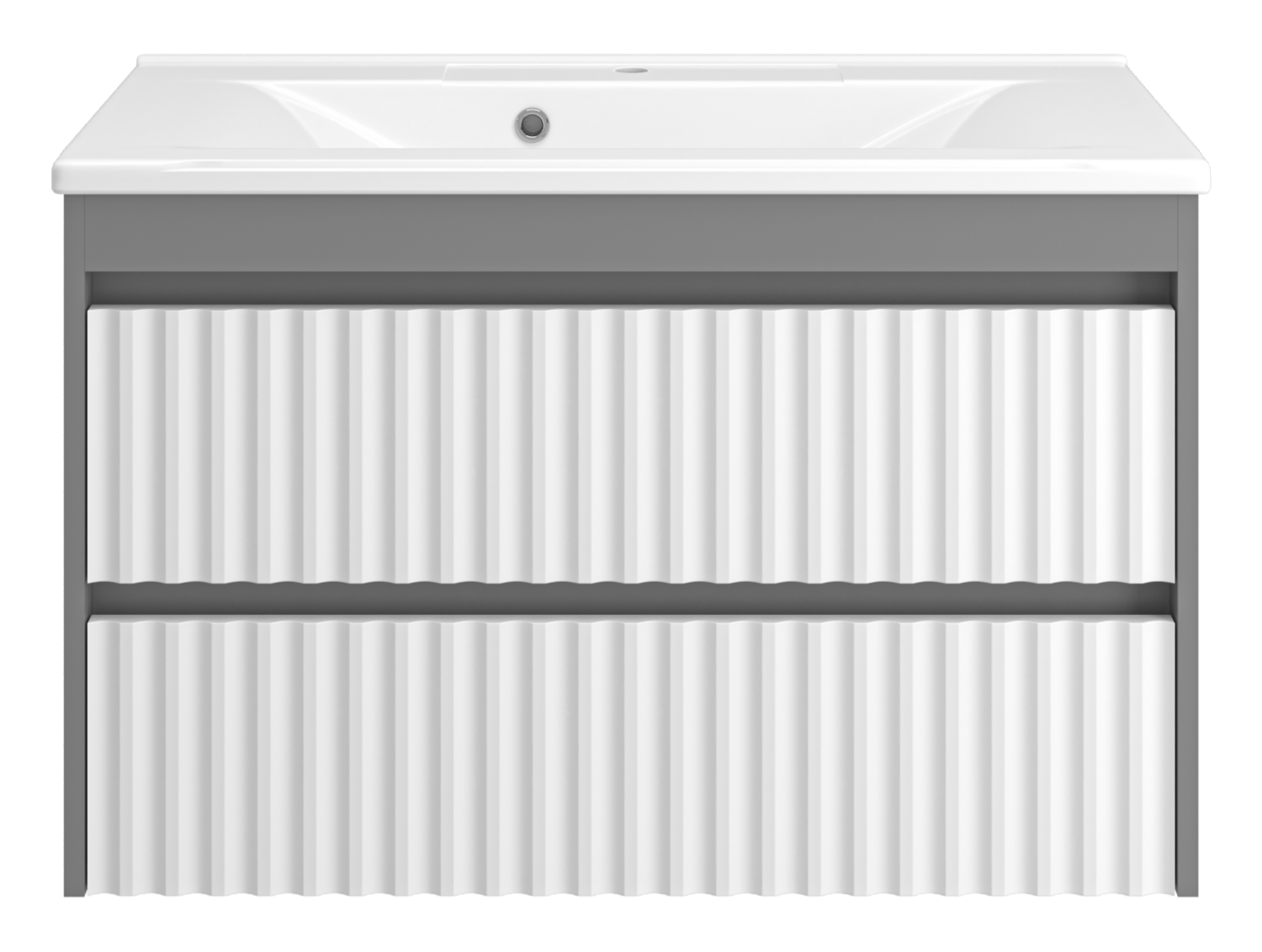 Тумба с раковиной Brevita Balaton 90 подвесная, белый/серый