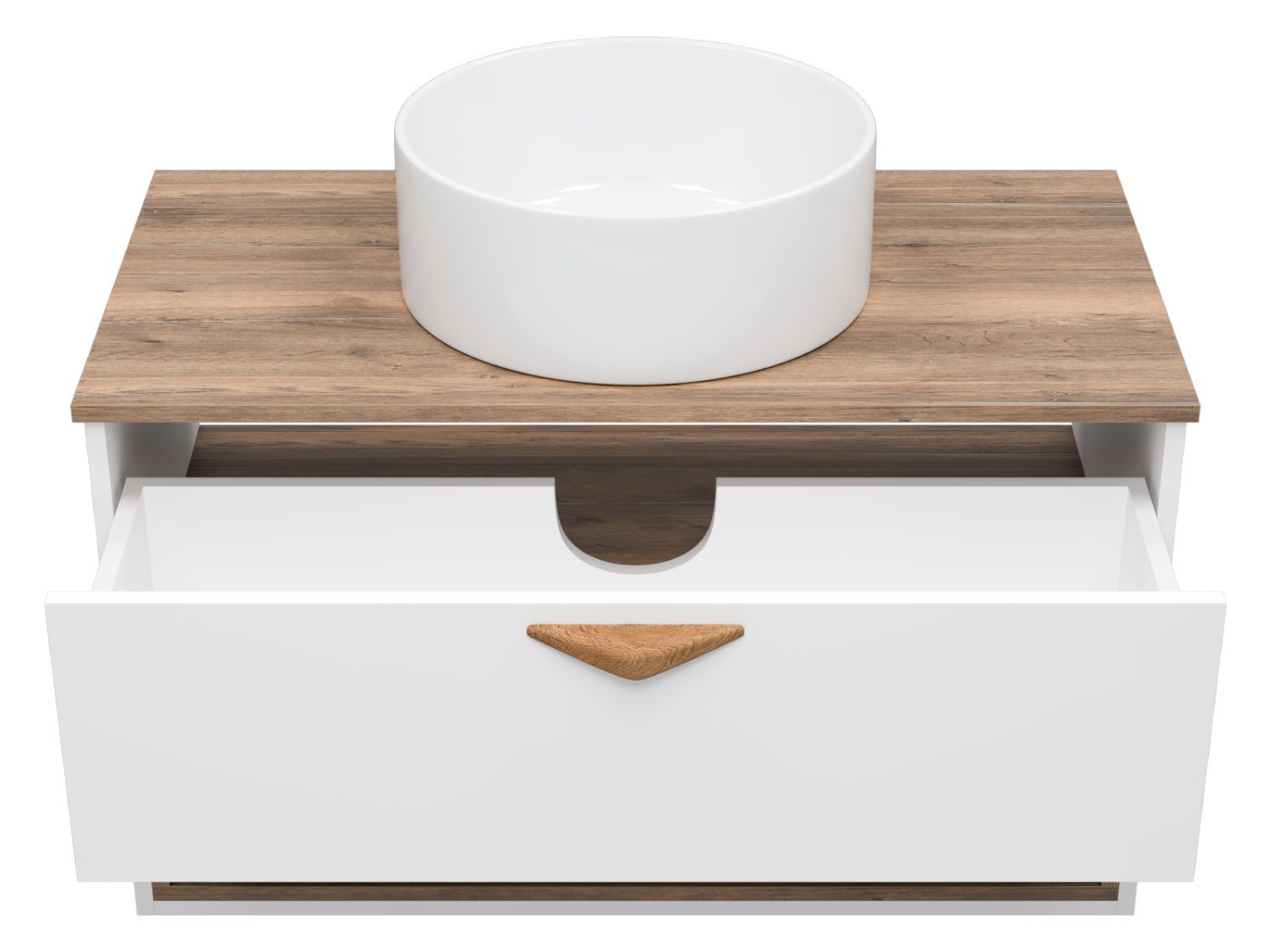 Тумба с раковиной Brevita Bergen 90 с подсветкой подвесная, белый