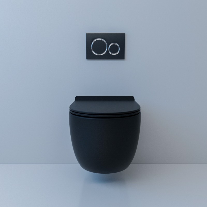 Унитаз подвесной Esbano GARCIA (Matt Black) 550x370x370