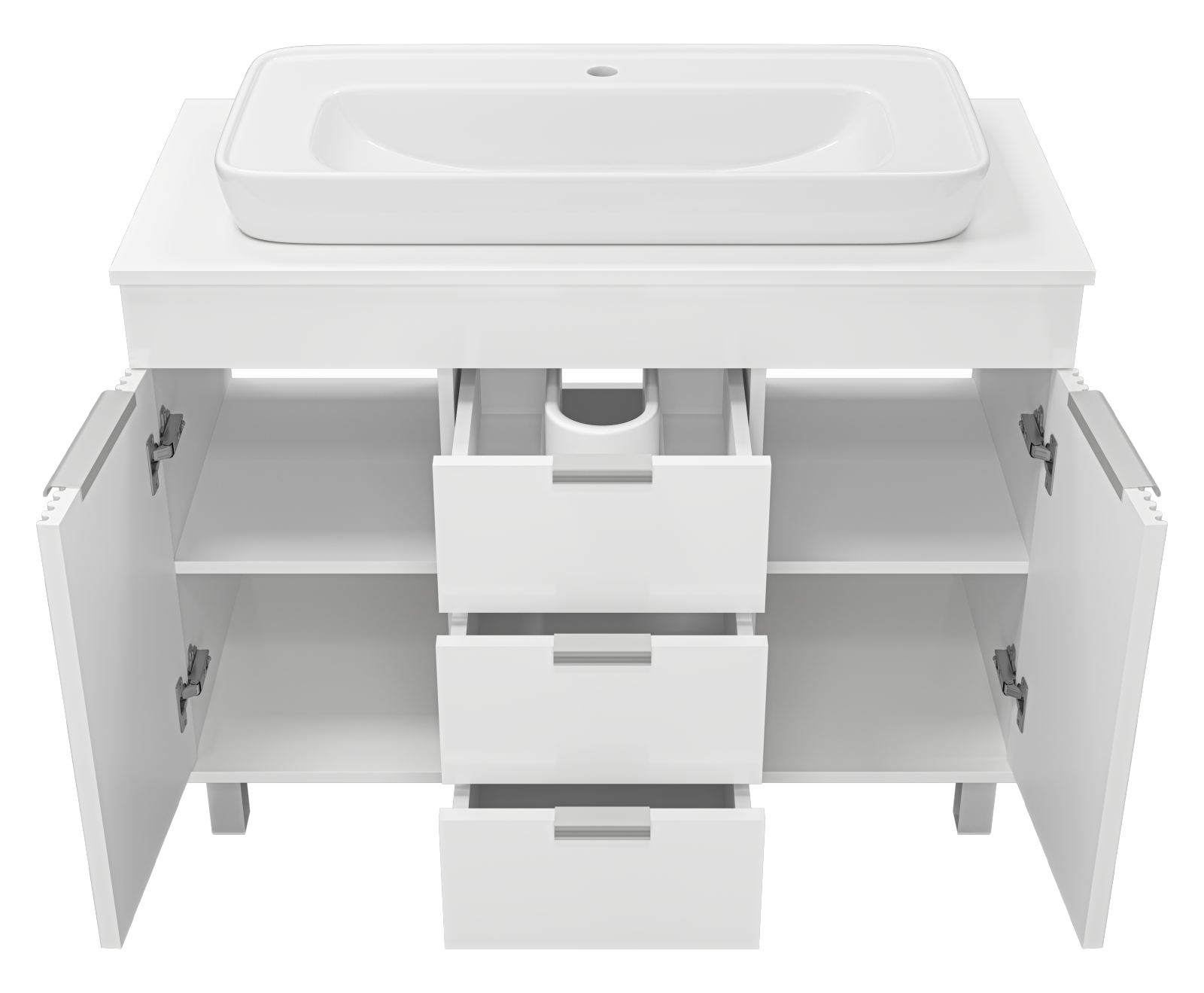 Тумба с раковиной Brevita Enfida 100, белый