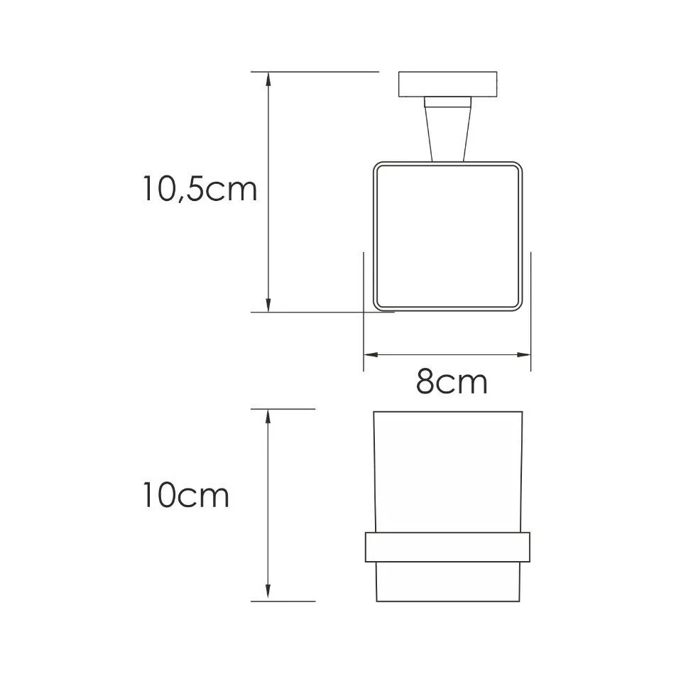 Стакан для щеток WasserKraft Rhin K-8728 никель