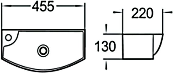 Раковина SantiLine SL-2013 R накладная, белая