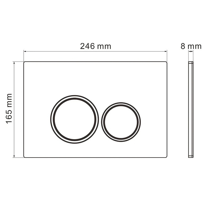 Кнопка смыва Iberica Blanca IB.B082.007.000 механическая, серый матовый