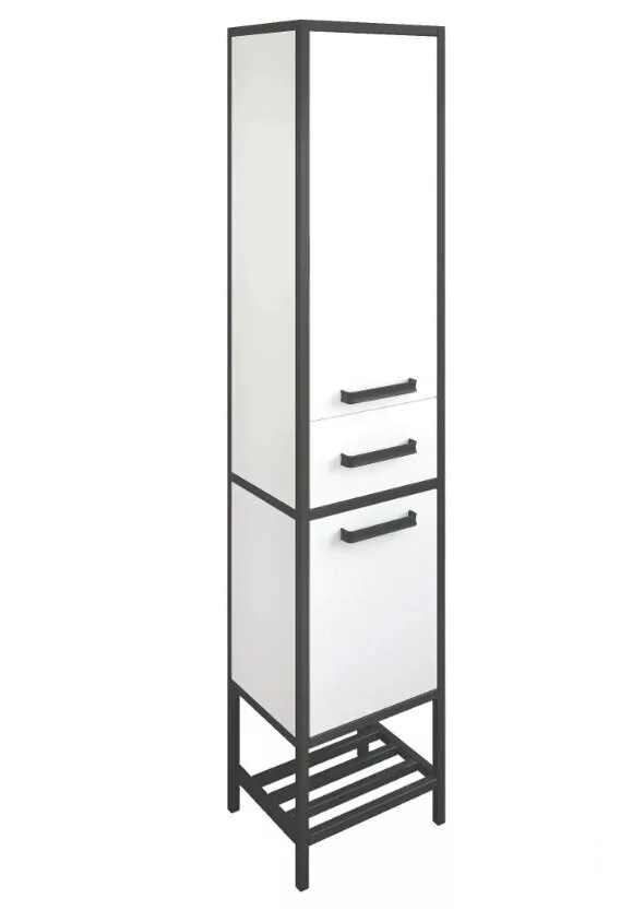 Пенал Sanflor Норд 35 R напольный, белый, черный муар