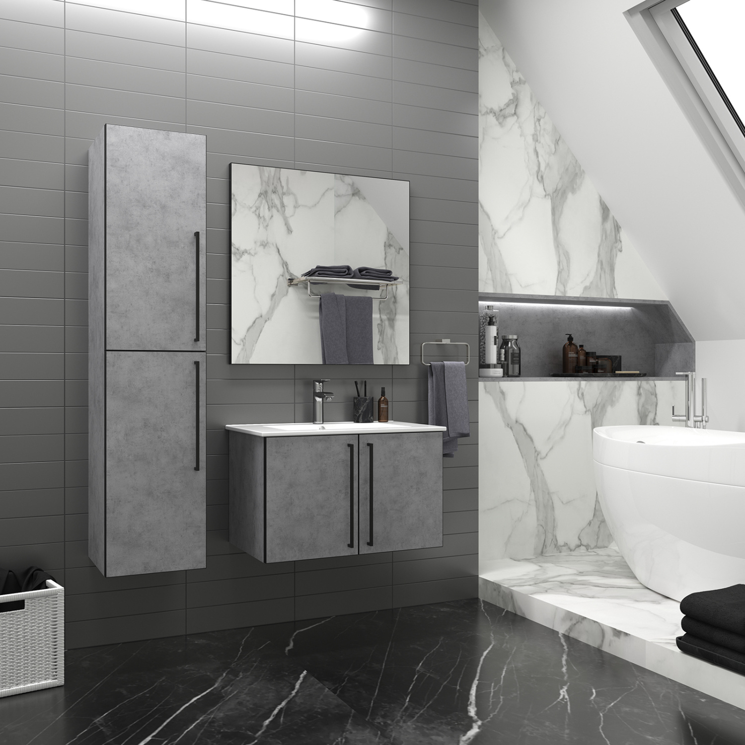 Зеркало Brevita Mars 80 черный