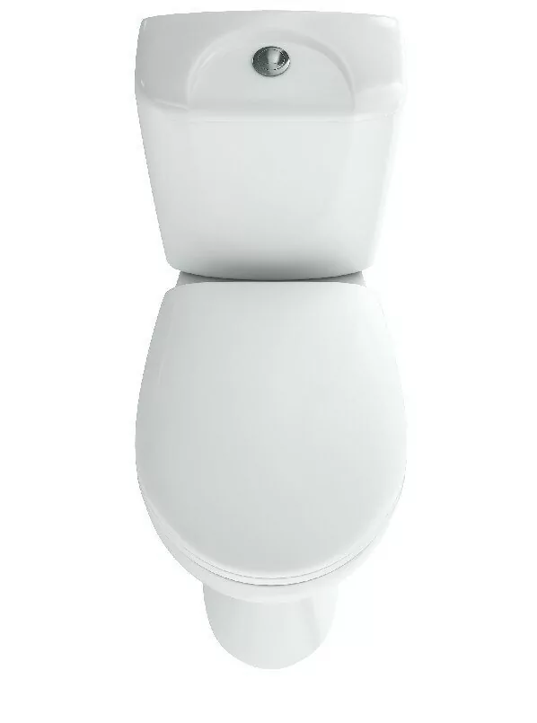 Унитаз Rosa Нео напольный, компакт, с косым выпуском, белый