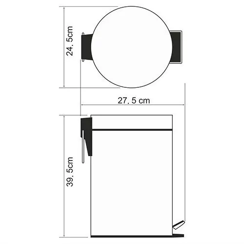 Ведро для мусора WasserKraft K-612 хром