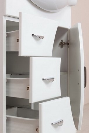 Мебель для ванной Onika Луна 60.106 комплект, напольный, белый