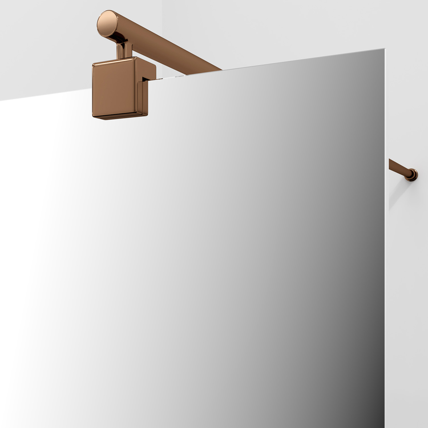 Душевая перегородка WasserKRAFT Rur 30W39RG-MR, розовое золото