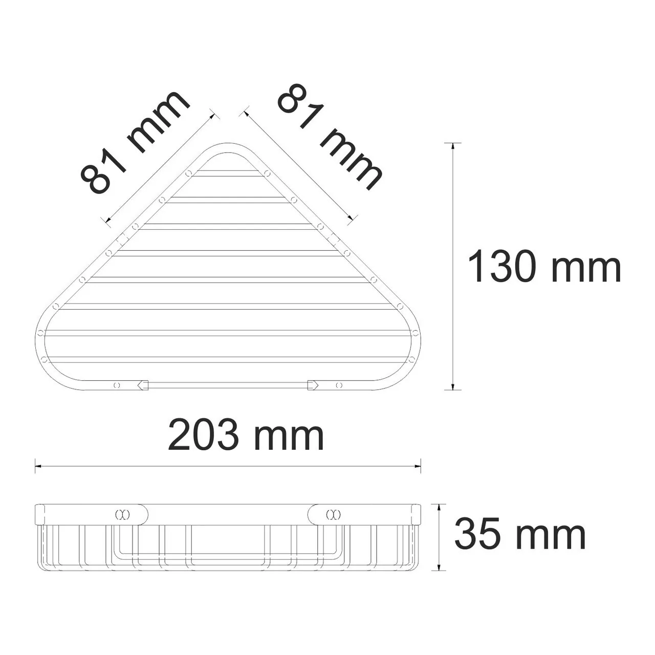 Полка WasserKraft K-733 Nickel никель