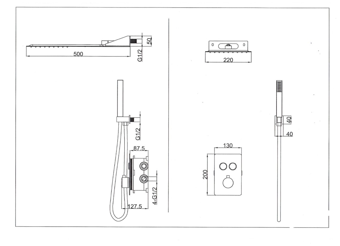 Душевая стойка SantiLine SL-9014 хром